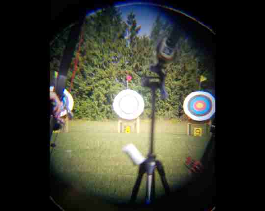 Archery targets through a scope